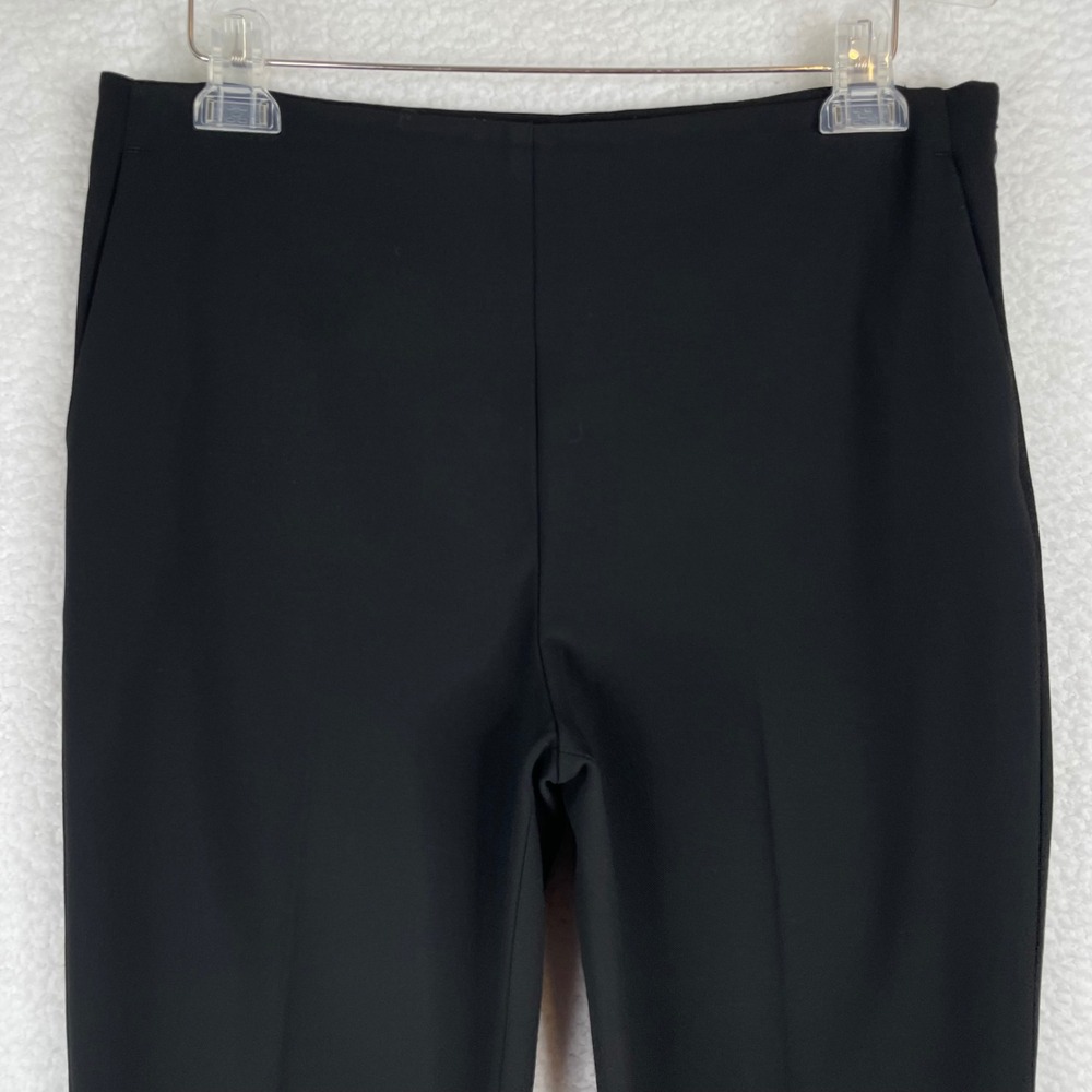 Ann Taylor Petite Black Side Zip Ankle Trousers Size 10P Professional Pants